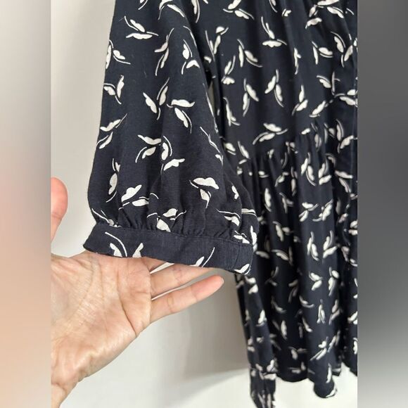 Anthropologie Maeve Long Sleeve Black and Cream Buttons Blouse - Picture 2 of 7